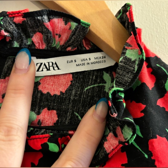 Zara floral long sleeve dress - Picture 6 of 6